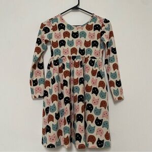 SALE Hanna Andersson Cats Stretchy Cotton Dress Size 10 Multicolor EUC